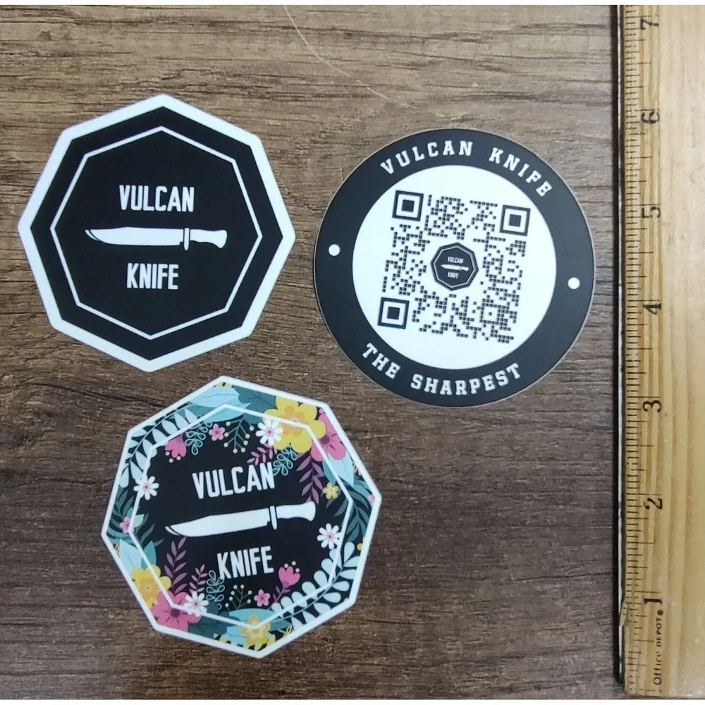 Vulcan Knife Vintl Sticker Lot Of 2 S246